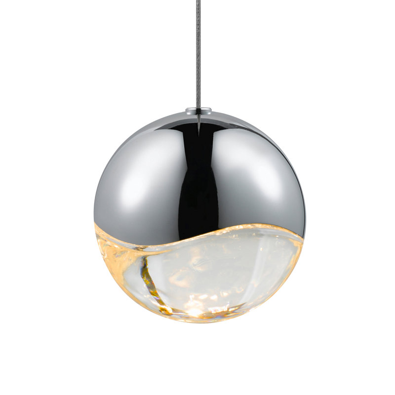 Grapes 1 - Light LED Pendant, Polished Chrome, 2.5" H x 2.5" W x 2.5" D