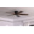 Milan 54inch 6 Solid Wood Blades Dc Motor Indoor Flush Mount Ceiling Fan With Remote, Black and Walnut-727219486-727219483-727219476