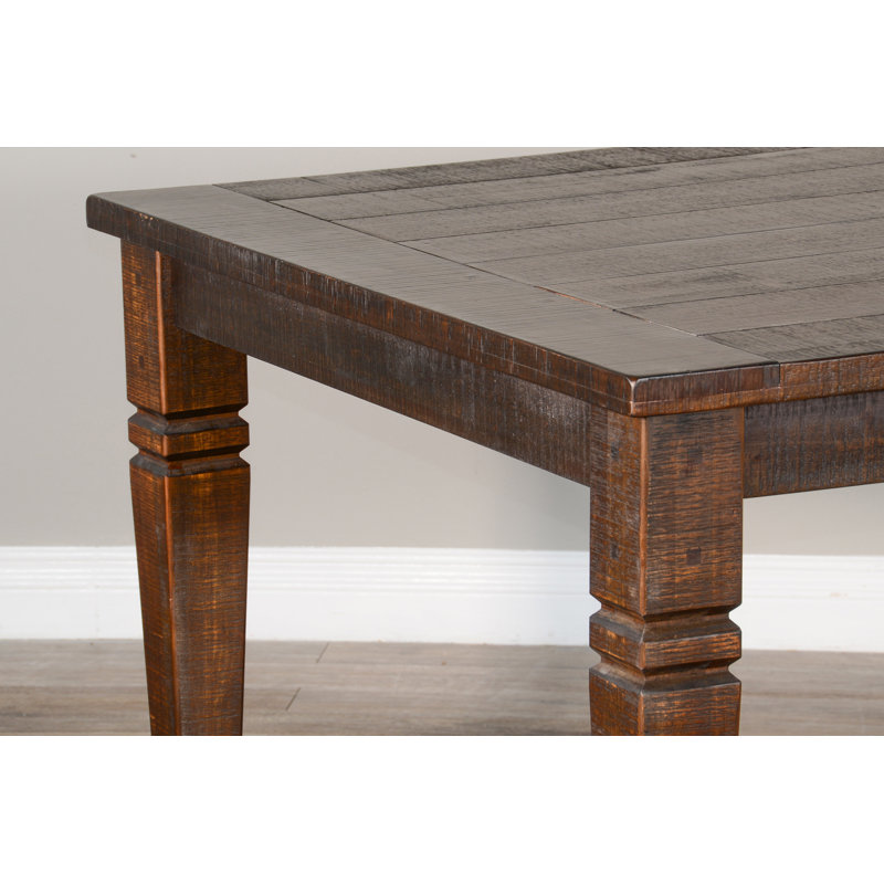 90" 7-Piece Extension Dining Set with Butterfly Leaf, Brown, Brown