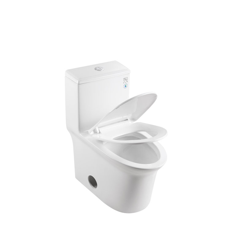 1.1/1.6 GPF Elongated Comfort Height Super Quite Flushing Floor Mounted One-Piece Toilet, CUPC Certified, Watersense Cetified, Ceramic, White Color, Soft Close Seat