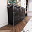 Commode 7 tiroirs, commode garde-robe et commode à tiroirs, armoire de rangement noire moderne