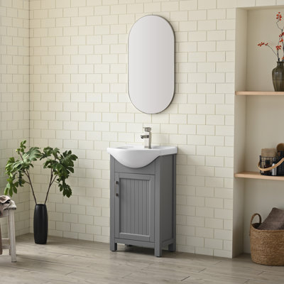 Boesch 20'' Single Bathroom Vanity with Ceramic Top