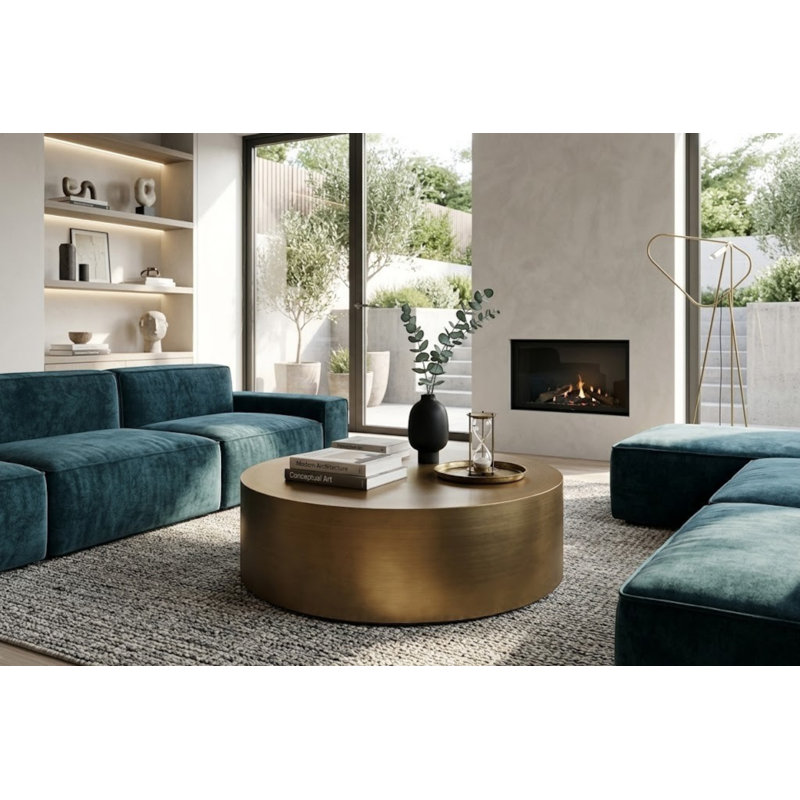 Spencer Round Coffee Table Metal, Gold