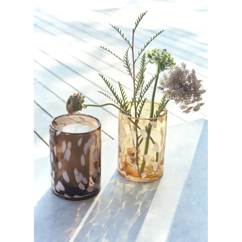 Jali Hurricane Candle Holder, Smoke