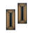 2-pack 15.7" Modern Led Outdoor Wall Lights | 24w Black Outdoor Sconces, Waterproof Acrylic Fixtures.-1332496149