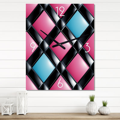 Retro Checkerboard - Modern Wall Clock