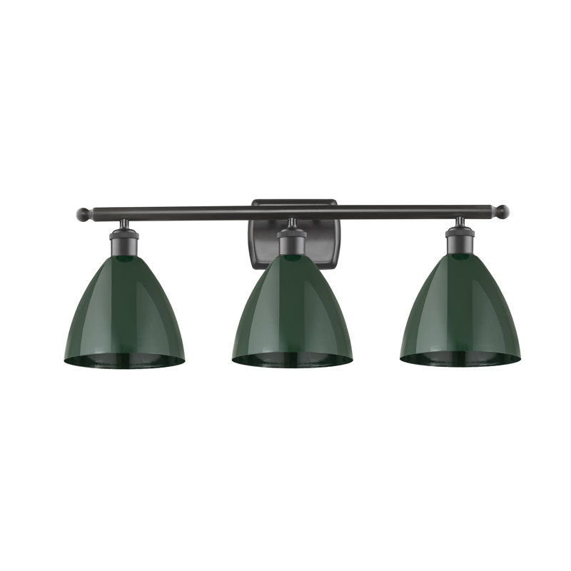 Amylee 3 - Light Dimmable Vanity Light, Green, Oil Rubbed Bronze