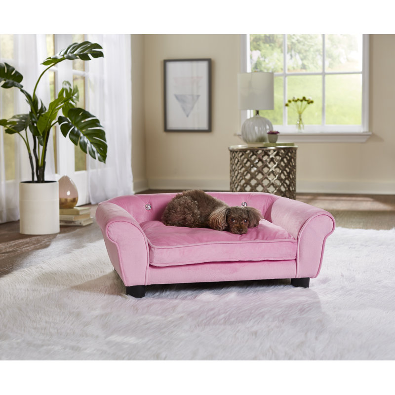 Orthopedic Polyester Pet Bed, Light Pink