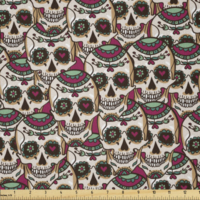 Cyniah Creepy Head Bones with Floral Fabric