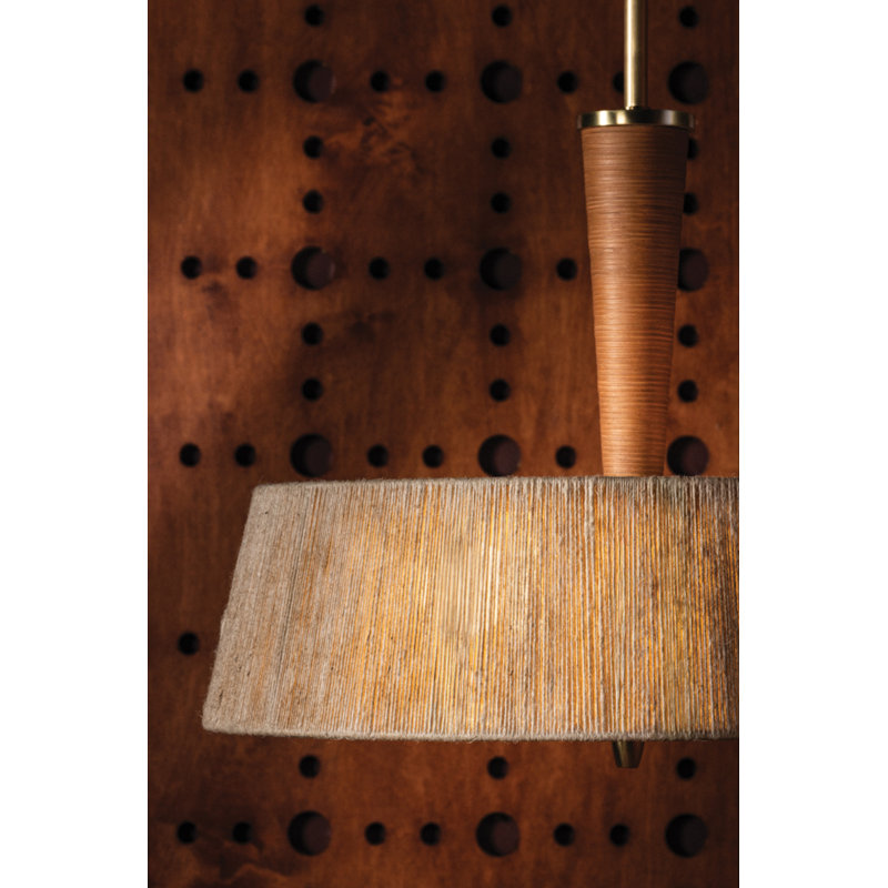 George Pendant in Aged Brass by Cortney Bishop, 17.25" H x 22" W x 22" D