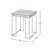 Chic Square End Table with Sturdy Metal Sled Base and Natural Oak Top