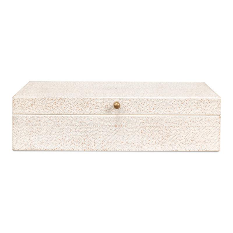 Gatsburg Handmade Decorative Box, White