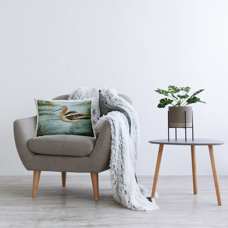 Coussin décoratif imprimé nautique Trio, design par Susan Winget