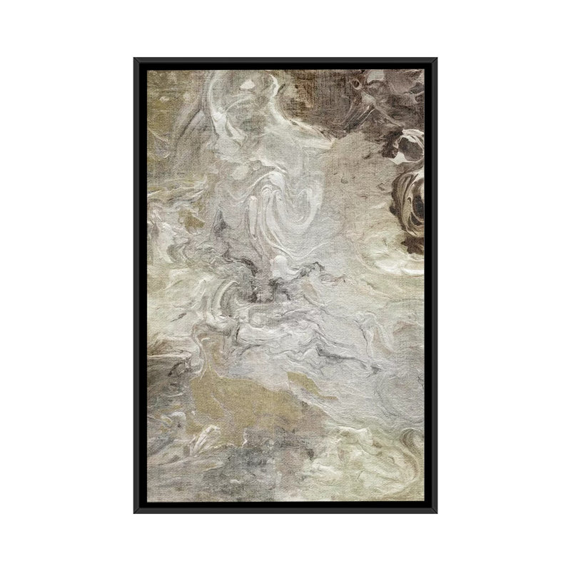 « marbleed line », reproduction sur toile, H 26 po x l 18 po x p 1,5 po, Toile avec cadre noir