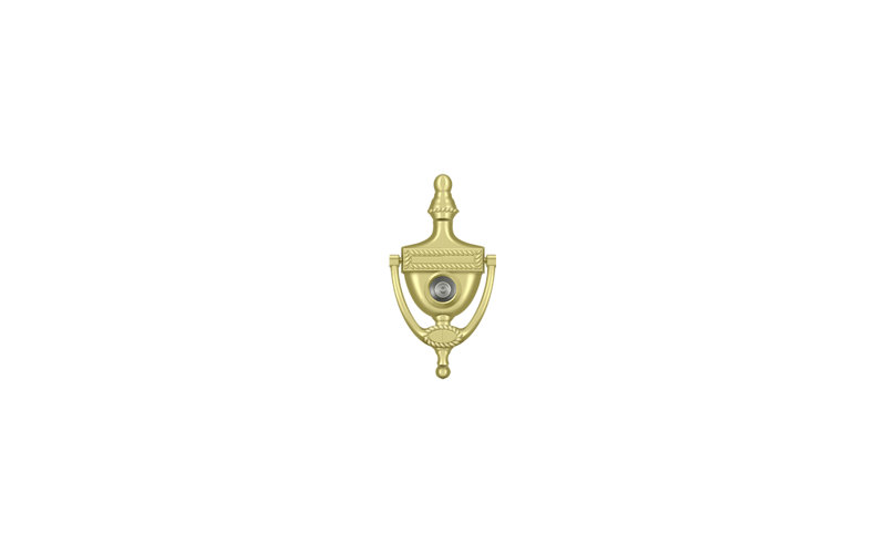 Victorian Brass Door Knocker, Polished Brass