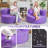  45" Bean Bag Sofa Couch With Large Backrest Upholstered Bean Bag Chair For Reading,Gaming,Purple-215475648