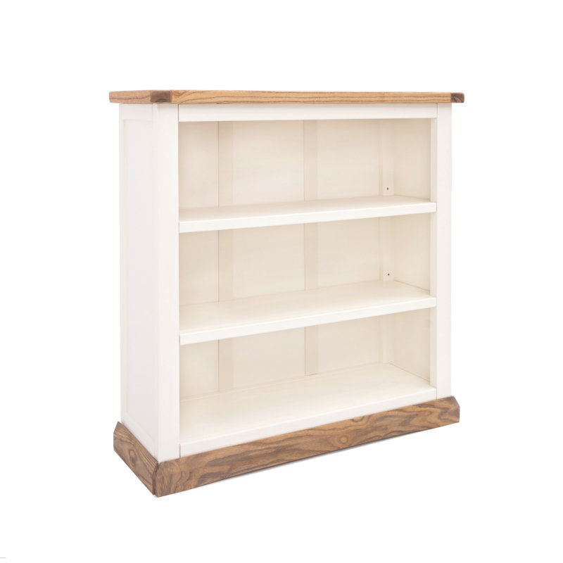 Arley 90cm H x 90cm W Standard Bookcase, Waxed Oak, 90cm H x 90cm W x 30cm D
