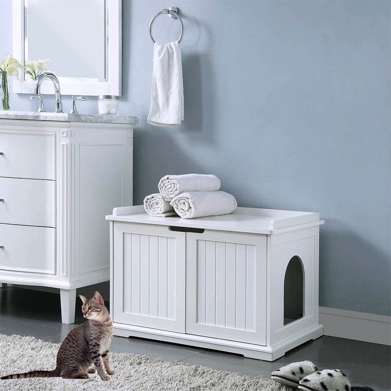 Litter Box Enclosure, White