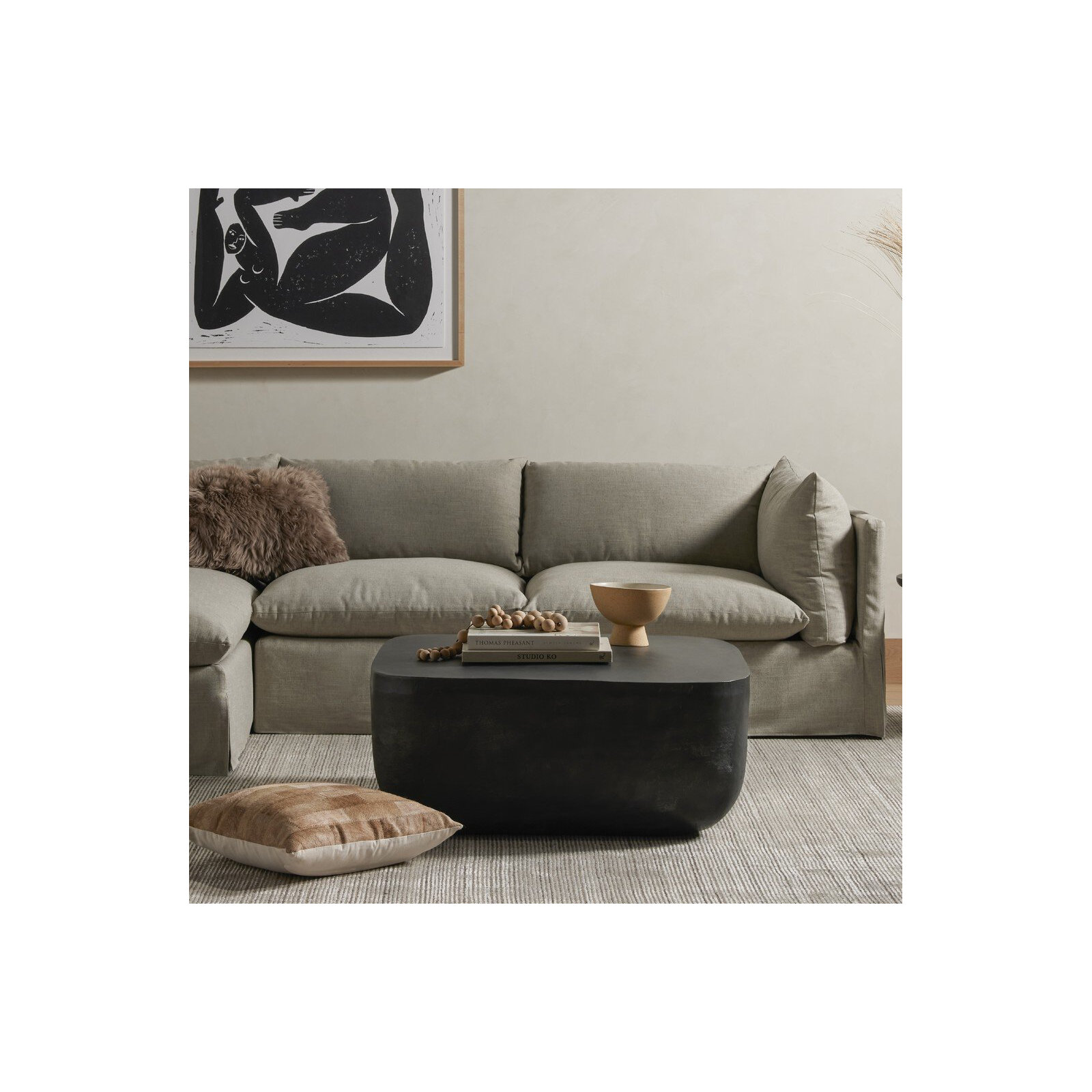 Zed 35.5'' Metal Outdoor Coffee Table, Gray