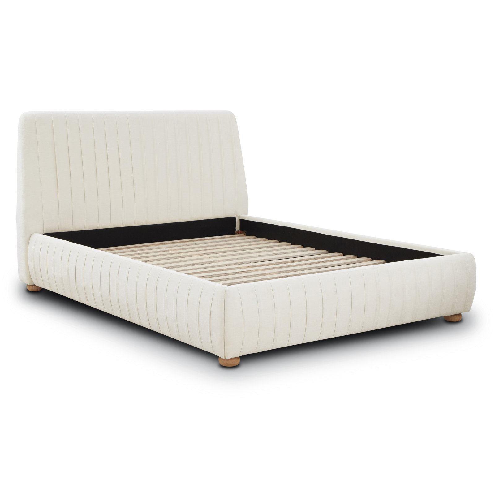 Chenille Platform Bed