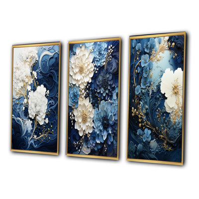 «Spirale d'encre liquide», 3 pièces sur toile