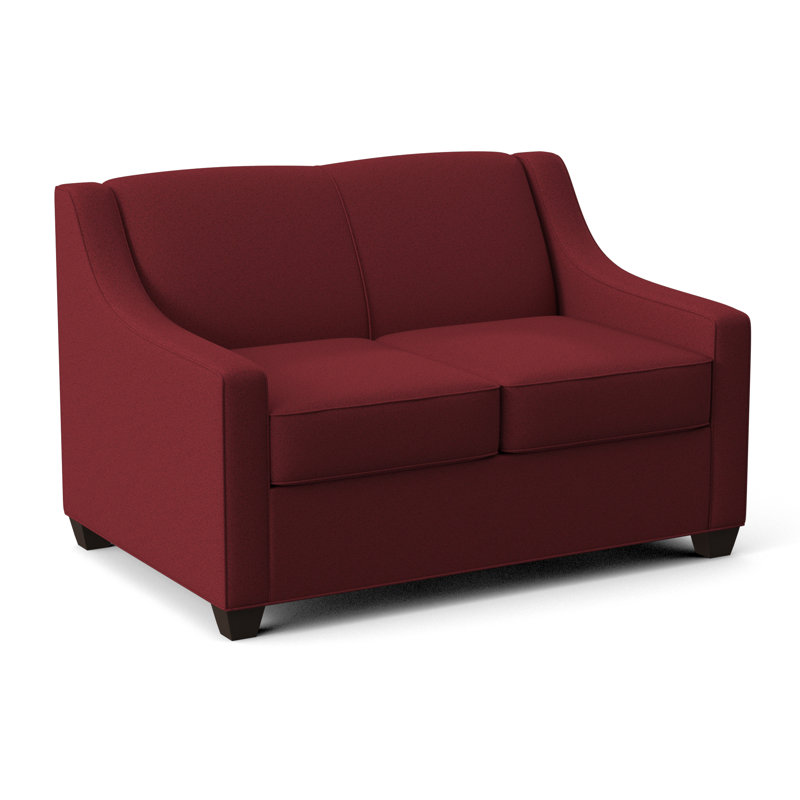 Phillips 52" Square Arm Sofa Bed with Reversible Cushions, Dorset Cherry, Montana Walnut