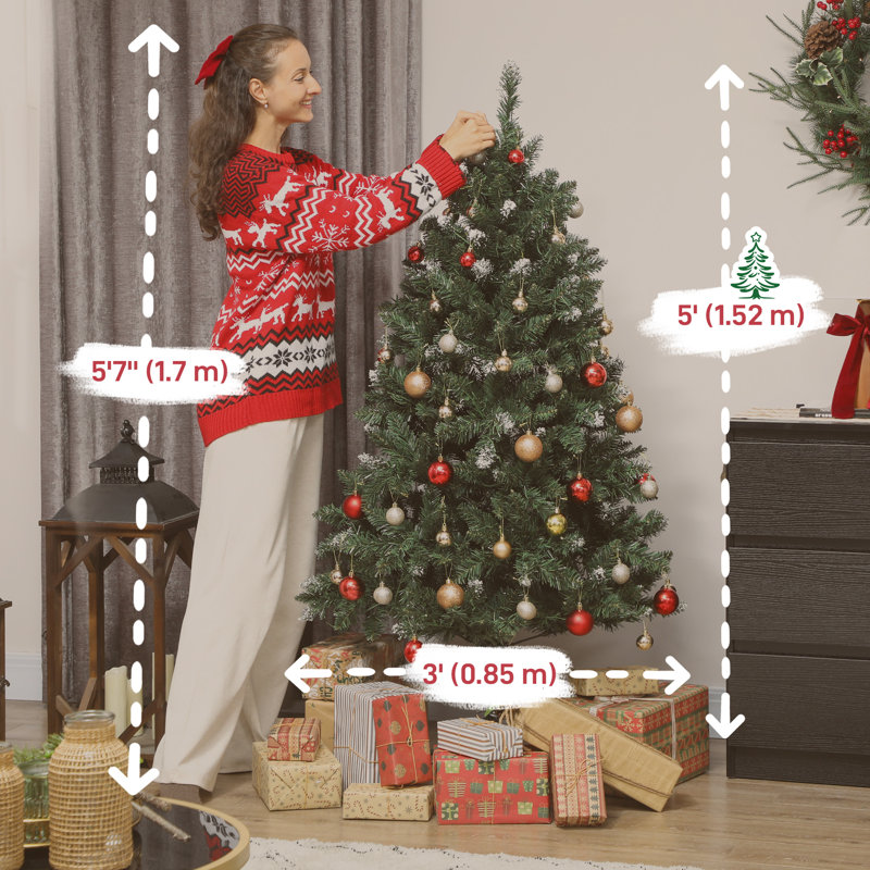 Arbre de Noël givré 5 pi, 5'