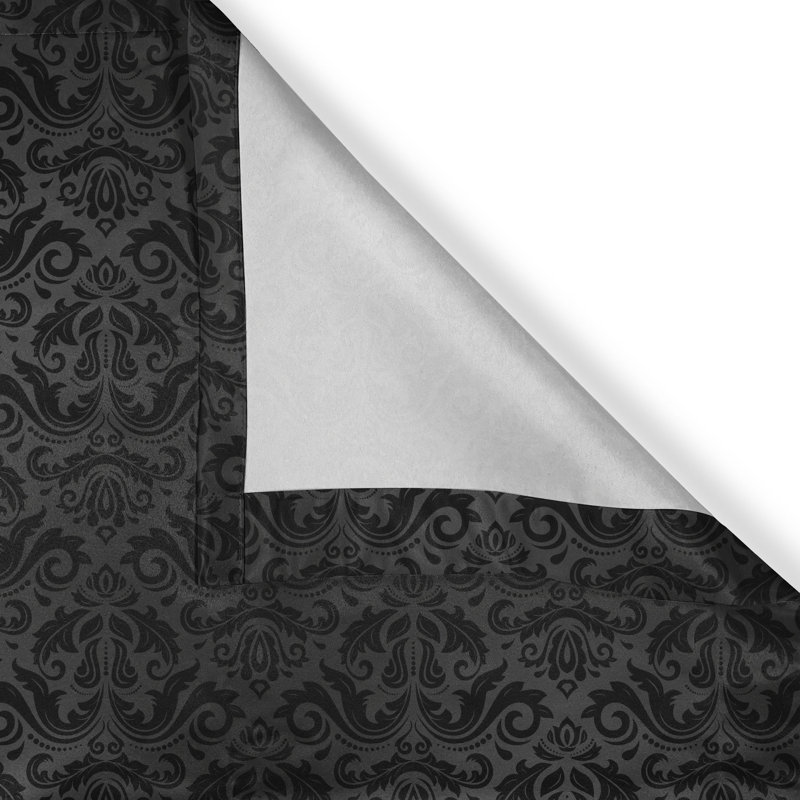 Rideau à œillets gris foncé à 2 panneaux East Urban Home, 50 po x 108 po, gris noir, L 50 po x L 72 po