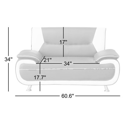 Ehan 60.6'' Faux Leather Loveseat