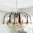 6 Lights Black And Gold Geometric Chandelier