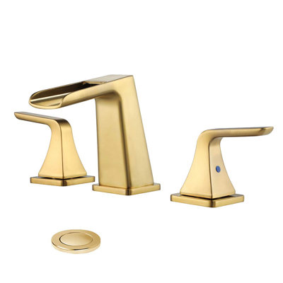 Widespread 2-handle Bathroom Faucet with Drain Assembly