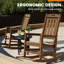 Chaises berçantes d'extérieur en PEHD pour patio-552783074
