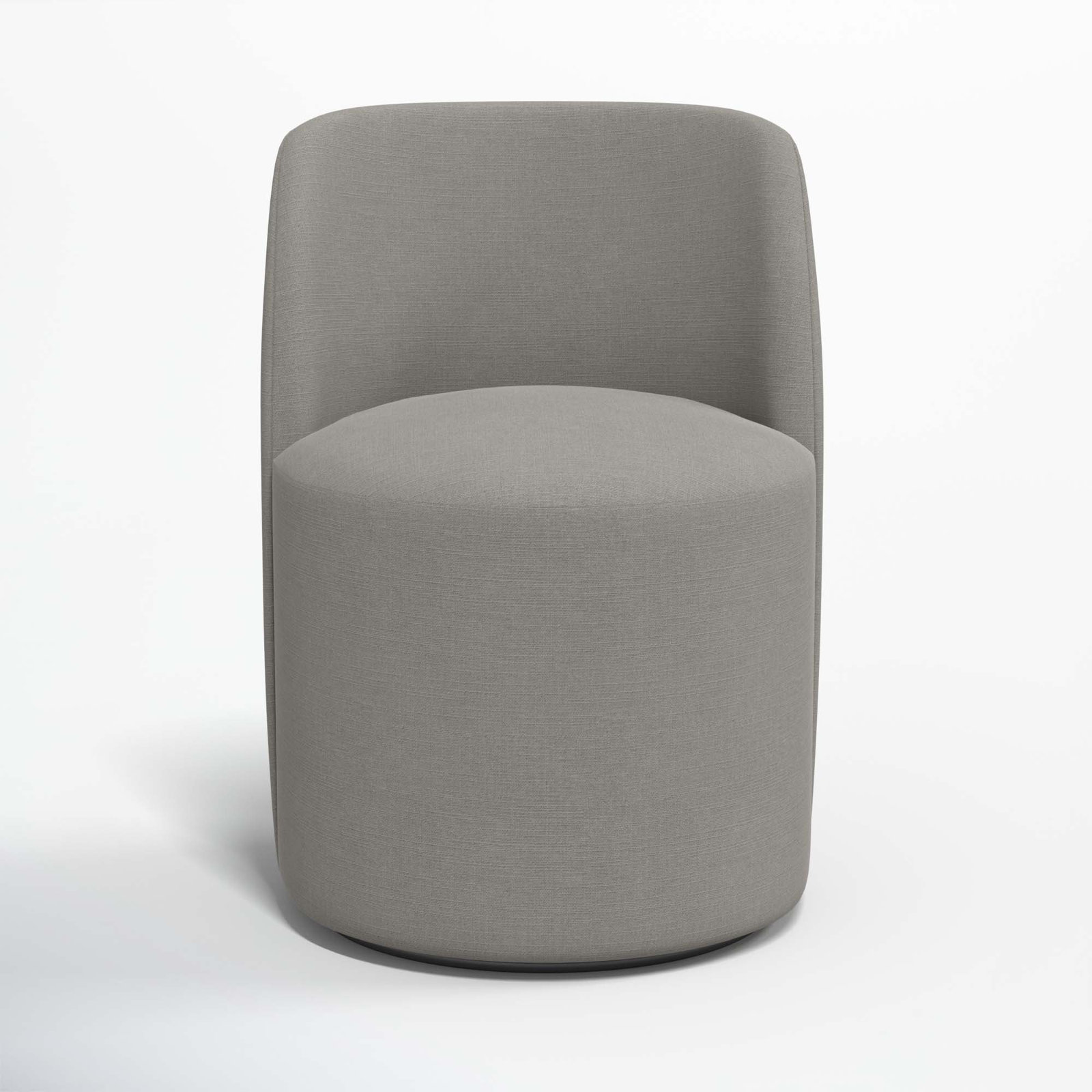 Begonia Swivel Dining Chair, Classic Grey Linen