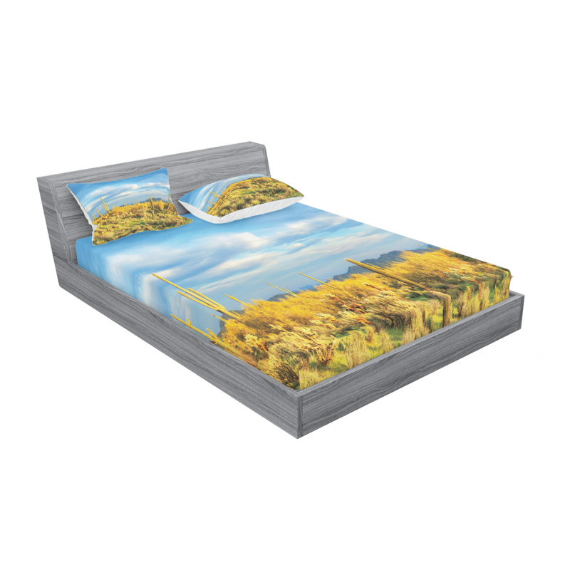 Microfiber Sheet Set, Queen Sheet Set with Fitted Sheet