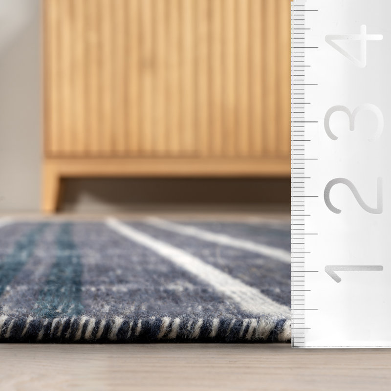 Tapis en laine à franges Loretta, Rectangle 2 pi x 3 pi