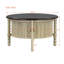 Table basse ronde 30 "avec rangement et porte coulissante Vintage-672190581-672190580