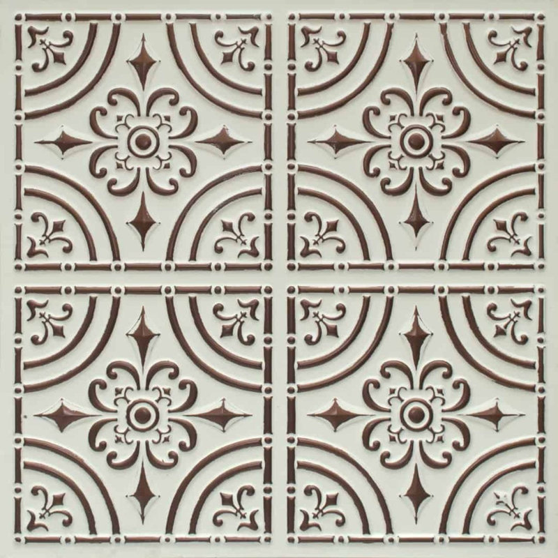 Carreau de plafond en PVC forgé 2 pi x 2 pi, Mocha vieilli