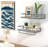 Floating Shelves Set Of 2 With Metal Frame And Towel Rack, Wall Mounted Storage Shelves For Bathroom, Bedroom, Living Room, Kitchen, Office-523005441