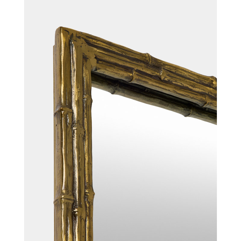 Bamboo Framed Mirror-Brass