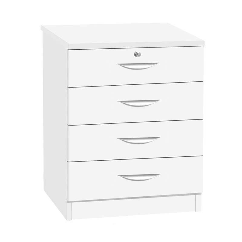 Bremble 4 -Drawer Storage Cabinet, White