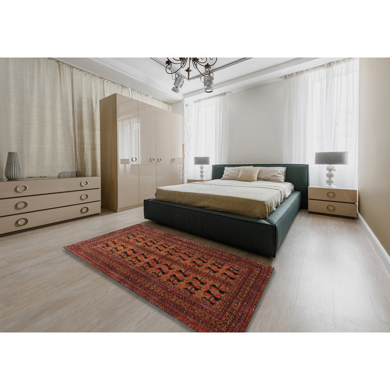 Tapis brun Southwestern, Rectangle 5 pi x 7 pi
