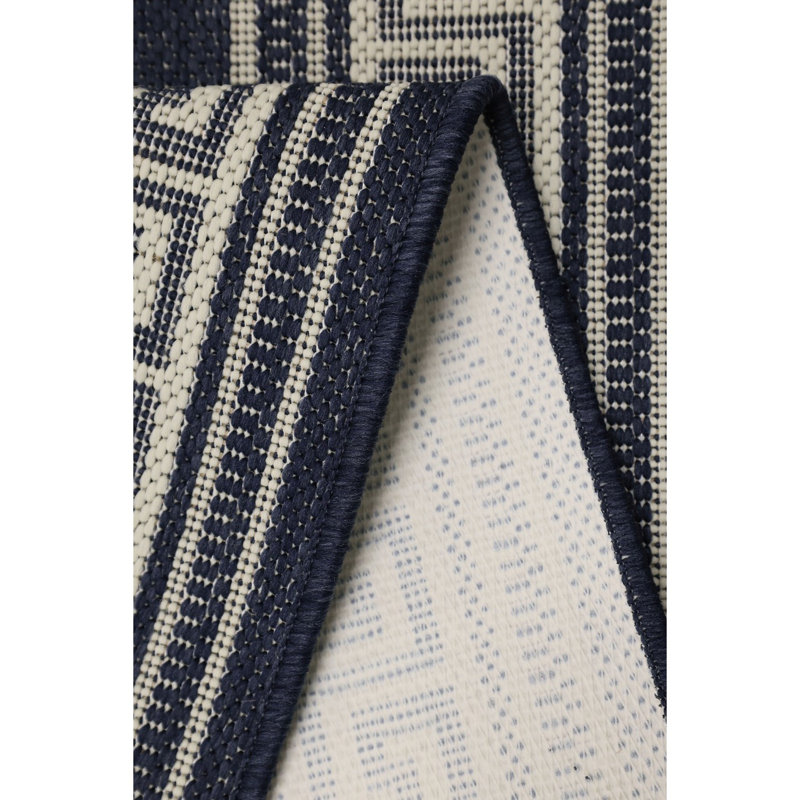 GEL GREEK KEY NAVY 160/230cm, Rectangle 60 x 110 cm