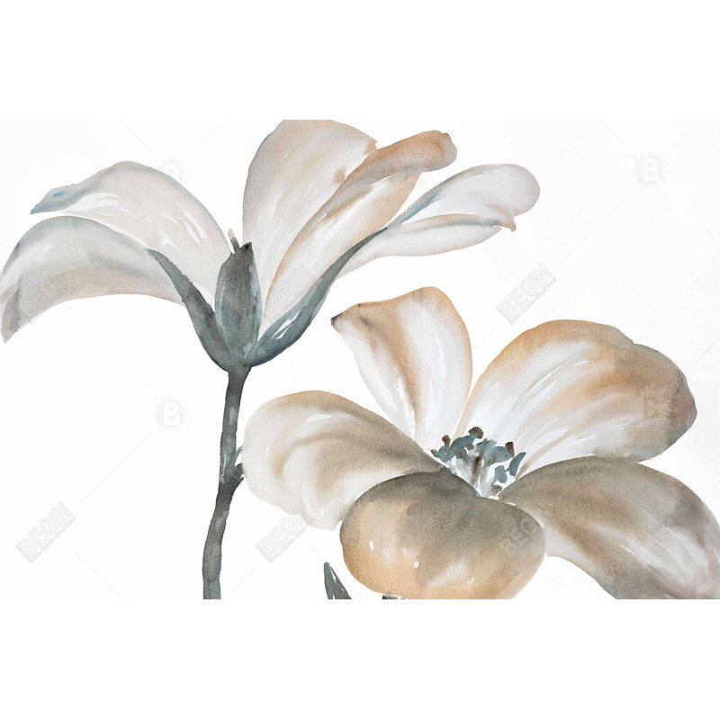 Belles fleurs désaturées - décor de toile de ferme