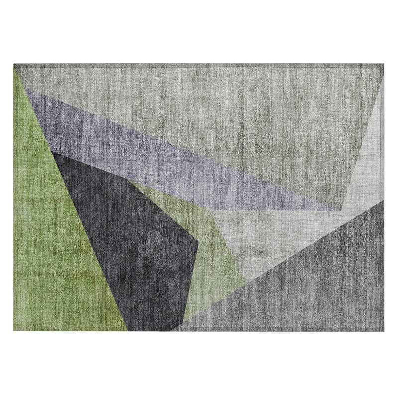 Tapis intérieur / extérieur Killingly avec envers antidérapant, Rectangle 1 pi 8 po x 2 pi 6 po