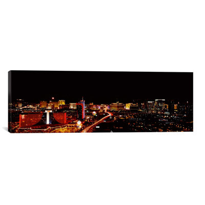 «City Lit up at Night, Las Vegas, Nevada, USA 2010 # 2 - Reproduction de photo panoramique non encadrée