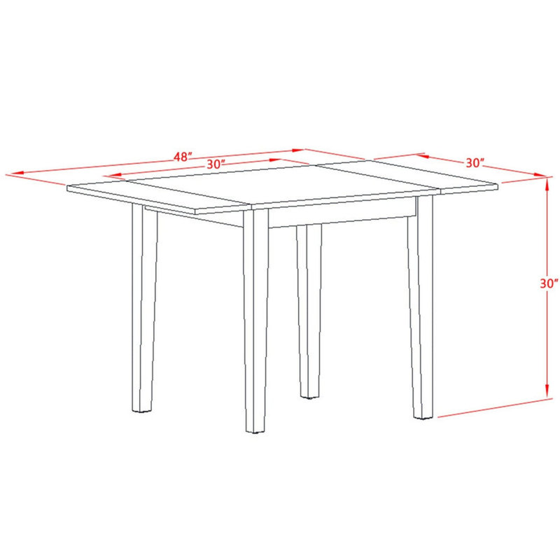 L'ensemble de salle à manger 3 pièces contient une table de cuisine rectangulaire avec Dropleaf et 2 chaises de salle à manger rembourrées en tissu de lin, chêne