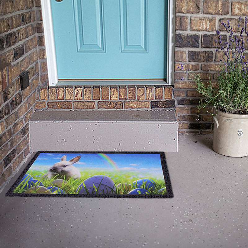 Tapis d'entrée antidérapant Egg Bunny