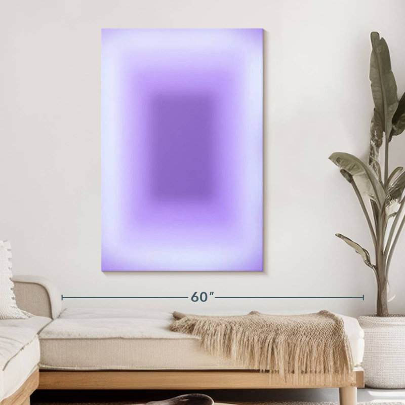 Soft Purple Glow Rectangle Royer, 48" H x 32" W