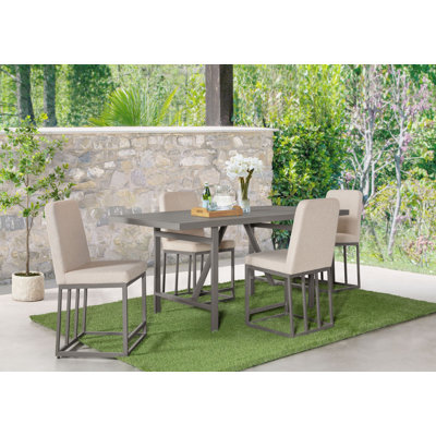 Vrishank Counter Height Dining Set, Mocha, 5-PC