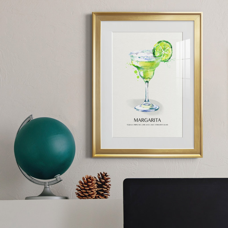 Margarita - peinture encadrée, Or, H 22,5 po x l 30,5 po x P 1,5 po